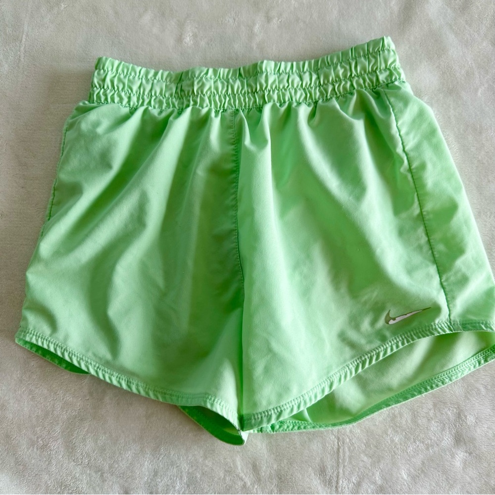 Girls Nike Dri-fit Lime Green Athletic Shorts